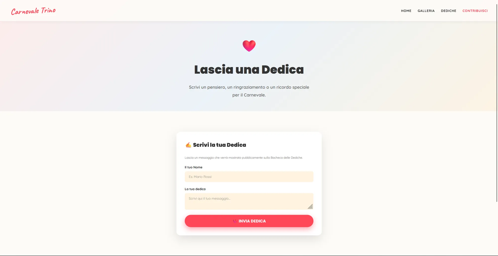 Dieci pagine per una manifestazione che vive di date, personaggi e memoria collettiva, fatte per essere aggiornate da chi non scrive codice.